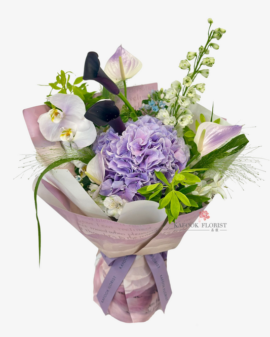 BQ 2056 蘭花繡球馬蹄蘭花束