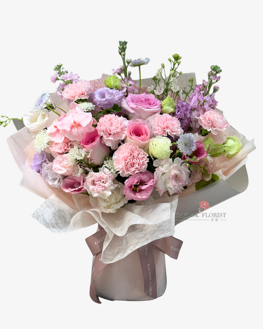 BQ 2114 康乃馨玫瑰花束