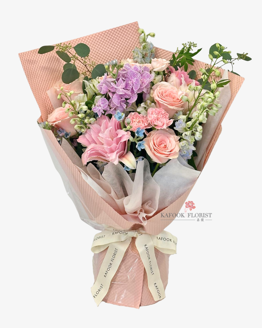 BQ 2059 玫瑰蘭花百合花束