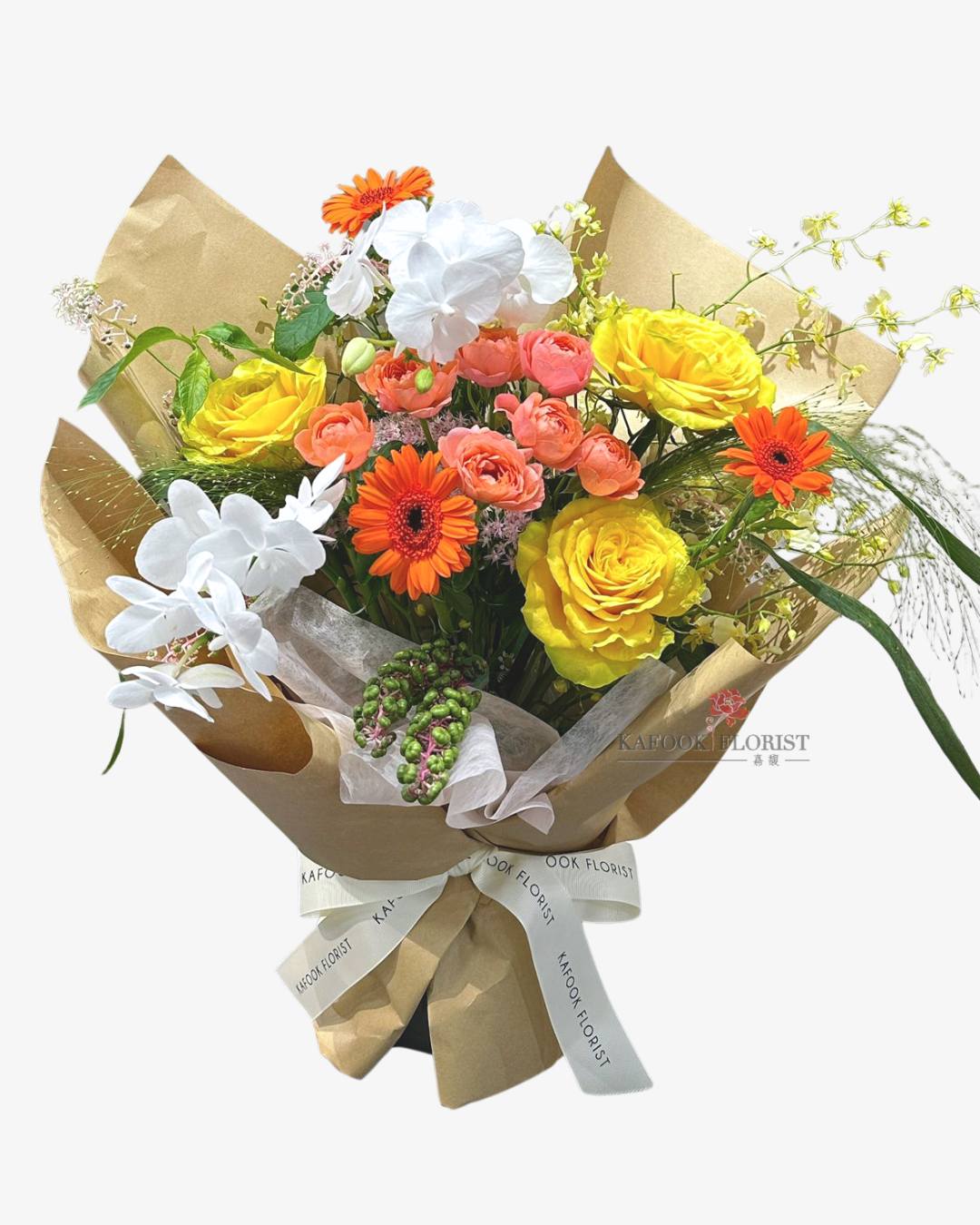 BQ 2065 蘭花玫瑰花束