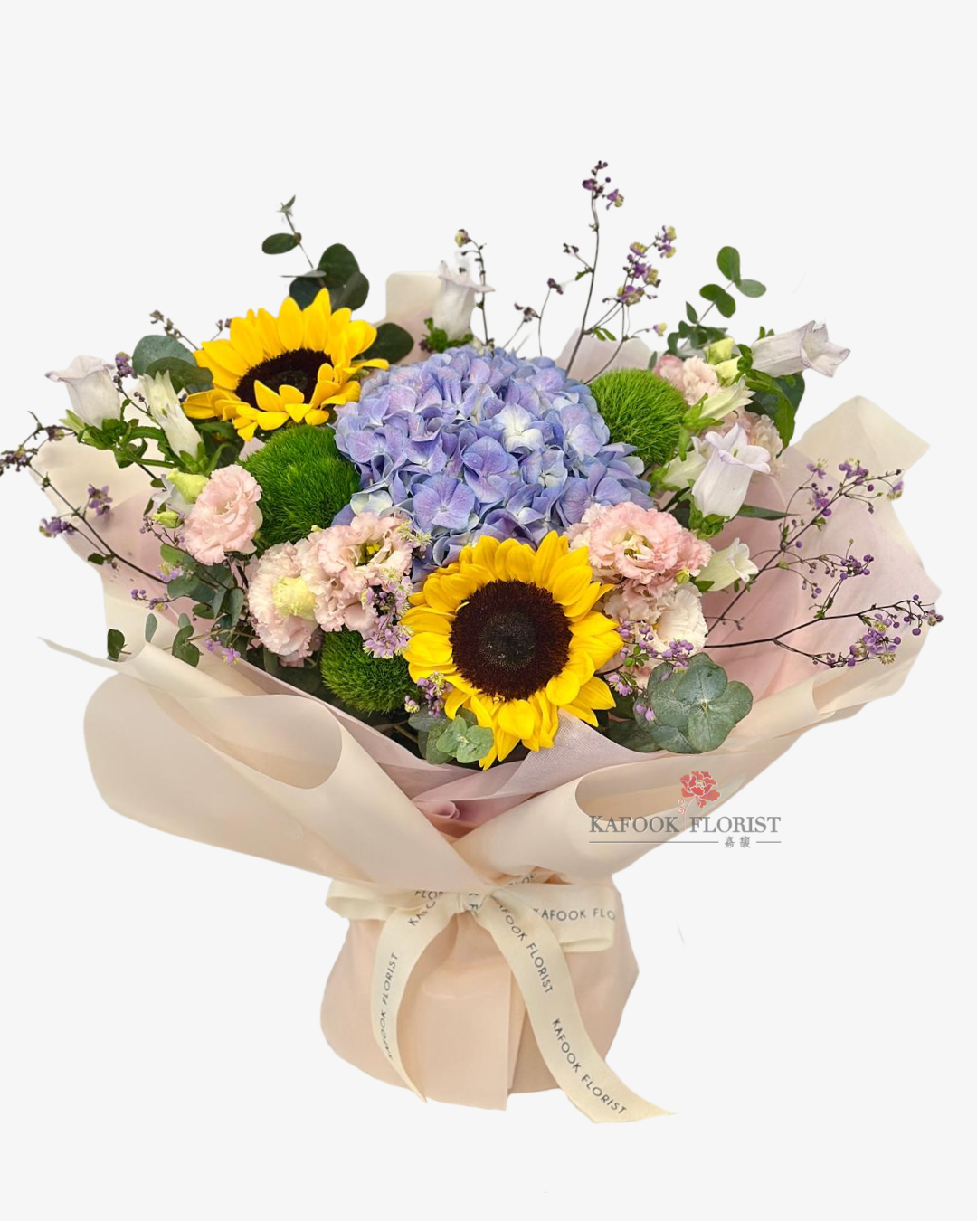BQ 2070 繡球向日葵花束