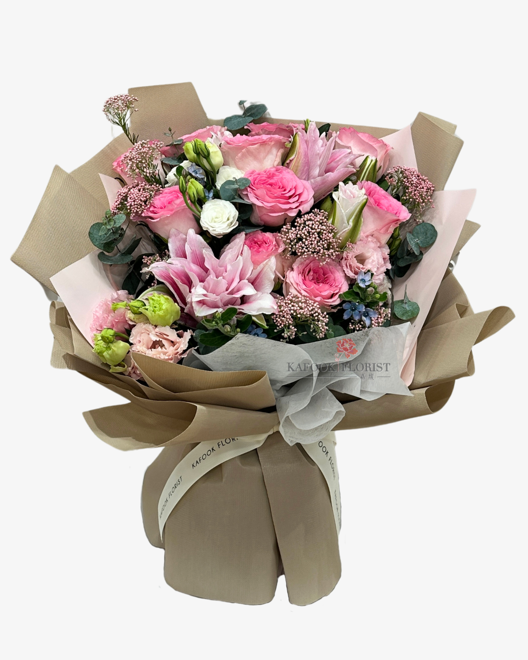 MD 009 玫瑰百合花束