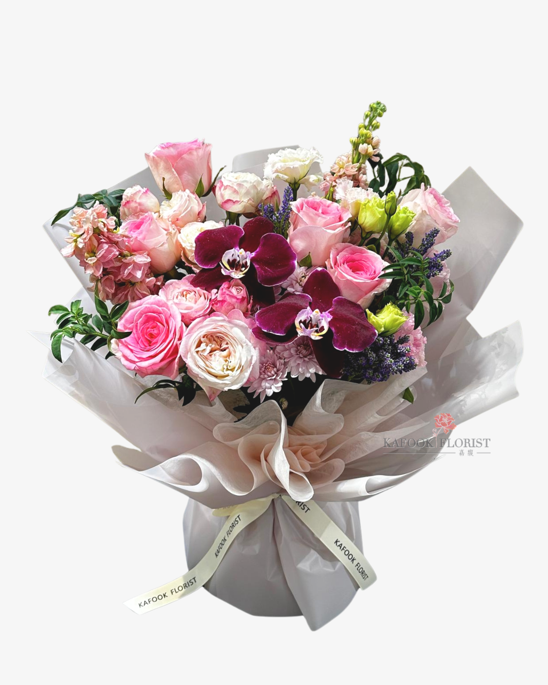 2098 玫瑰蝴蝶蘭花束