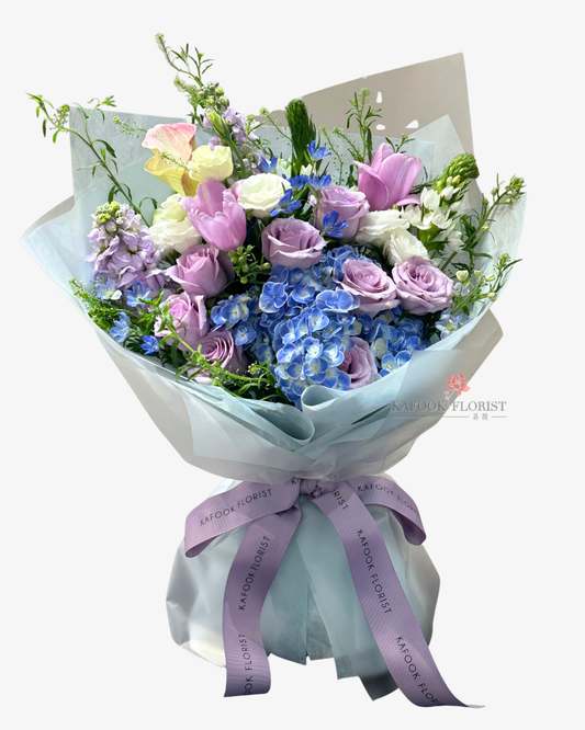 BQ 2110 繡球玫瑰花束